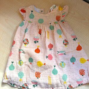 Organic Cotton / Muslin Dress 0-3 mo